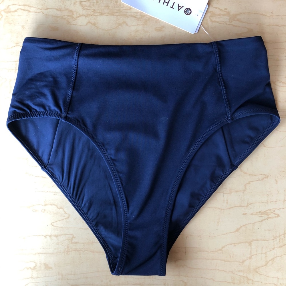 Athleta High Waist Swim Bottom Dress Blue XS